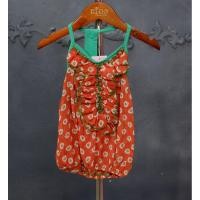 ราคา เสื้อเด็ก มีหน้าร้าน ตรงปก พร้อมส่ง ZK03สายเดียว สีน้ำตาล ผ้าลายดอกไม้ อกระบาย เว้าหลัง น่ารักมาก (5852538354)