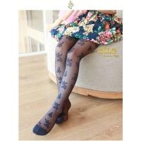 ราคา ถุงน่องเด็ก หน้าร้านอยู่รัชดา L415 สีน้ำเงิน เนื้อซีทรูลายดอกไม้ (4535257451)