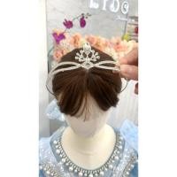 ราคา คาดผมเพชร หน้าร้านอยู่รัชดา KF708 สีเงิน มงกุฏเพชร ประดับผม (25734589586)