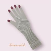 ราคา ถุงมือเด็ก5ปีขึ้นไป มีหน้าร้านอยู่รัชดา KL006ถุงมือคีบตาข่าย สีขาว เท่ๆ (25286045620)