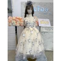 ราคา ชุดราตรีเด็ก หน้าร้านอยู่รัชดา ลองได้ถ่ายรูปจากชุดจริง W18949 สีครีม แขนระบาย กระโปรงยาว สวยหรู (24129409890)