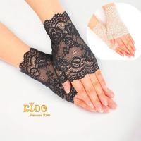 ราคา Sถุงมือเด็ก10ปีขึ้นไป มีหน้าร้านอยู่รัชดา PS012 สีขาว สีดำ ถุงมือปาดผ้าลูกไม้หยัก (17895193568)