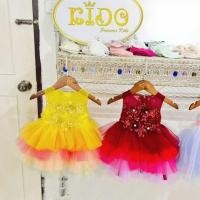 ราคา ssชุดออกงานเด็ก หน้าร้านอยู่รัชดา ลองได้ถ่ายรูปจากชุดจริง D237สีแดง สีเหลือง กระโปรงสั้นเป็นชั้นไล่สี ชุดราตรีเด็ก (12685163077)