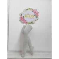 ราคา ถุงน่องเด็ก หน้าร้านอยู่รัชดา LTK007 สีเทา เนื้อผ้าฉลุในตัวลายขวาง (6635254585)