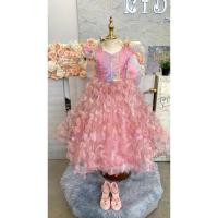 ราคา ชุดราตรีเด็ก ร้านอยู่รัชดา ลองได้ถ่ายรูปจากชุดจริง W19000 สีชมพูสายรุ้ง ชุดติดดอกไม้ทั้งชุด กระโปรงยาวฟู สวยน่ารักมากค่ะ (27161644885)