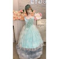 ราคา ชุดราตรีเด็ก หน้าร้านอยู่รัชดา ลองได้ถ่ายรูปเองจากชุดจริง W19089 สีมินท์ กระโปรงยาว เอวระบายฟูชั้นๆ แขนสั้น สไตล์เจ้า (29321366051)