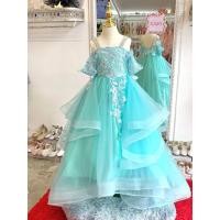 ราคา ชุดราตรีเด็ก หน้าร้านอยู่รัชดา ลองได้ถ่ายรูปจากชุดจริง W18863สีเขียว เดรสสายเดี่ยวเพชร ติดกลิตเตอร์ที่เสื้อกระโปรงยาว (25503614082)