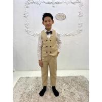 ราคา สูทเด็กผู้ชาย มีหน้าร้านอยู่รัชดาถ่ายรูปเองจากของจริง S140Nเซ็ต4ชิ้นสีครีม กั๊ก เสื้อเชิ๊ต หูกระต่าย กางเกงขายาว (25000752488)