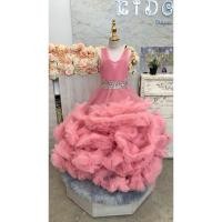ราคา ชุดราตรีเด็ก หน้าร้านอยู่รัชดา36 ลองได้ถ่ายรูปจากของจริง W19003 สีชมพูเข้ม กระโปรวงฟูเป็นชั้นๆ (29911644145)