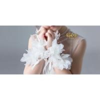 ราคา ถุงมือเด็ก มีหน้าร้านอยู่รัชดา KS002 สีขาว ถุงมือติดดอกไม้ (23247088016)
