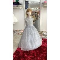 ราคา ชุดราตรีเด็ก หน้าร้านอยู่รัชดา ลองได้ถ่ายรูปจากชุดจริง W18768สีเทา ประดับกลิตเตอร์ทั้งตัว หน้ายาวหลังยาวมาก สวยหรู (21685371186)