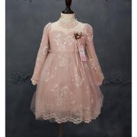 ราคา ชุดเดรสเด็ก มีหน้าร้านอยู่รัชดา ลองได้ เปลี่ยนได้ ถ่ายรูปเองจากสินค้าจริง A017 สีชมพู ผ้าลูกไม้ลายหวานทั้งชุด ตกแต่งค (7735536102)