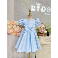 ราคา ชุดราตรีเด็ก หน้าร้านอยู่รัชดา ลองได้ถ่ายรูปจากของจริง W19206 สีฟ้า หน้าสั้นหลังยาว แขนตุ๊กตา สวยหวานมาก คุณหนูมากค่ะ (41054576091)