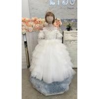 ราคา ชุดราตรีเด็ก ร้านอยู่รัชดา ลองได้ถ่ายรูปจากชุดจริง W18999 สีขาว เปิดไหล่ กระโปรงยาวสวยวิ้ง (27461644577)