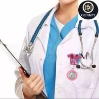 ราคา GONMYI พยาบาลนาฬิกาพ็อกเก็ต น่ารักน่ารัก Retractable นาฬิกาเข็มกลัด PVC การ์ตูน Colourful Doctor Badge Reel ของขวัญ (41975318435)