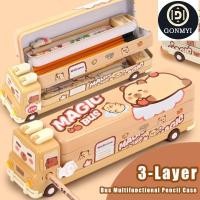 ราคา GONMYI ดินสอ ความจุขนาดใหญ่ Capybara กล่องปากกา รถบัสรูปร่างสามชั้นกล่องเก็บเครื่องเขียนกลับของขวัญโรงเรียน (41155571679)