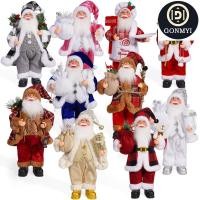 ราคา GONMYI ตกแต่งซานตาคลอส ยืนซานตาคลอสตกแต่งบ้านเครื่องประดับต้นคริสต์มาส ขายร้อน 12 นิ้วน่ารักซานตาคลอสตุ๊กตาของขวัญ (47800307919)