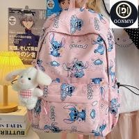 ราคา GONMYI Stitch Backpack กระเป๋านักเรียนความจุขนาดใหญ่กันน้ํา กระเป๋าใส่หนังสือการ์ตูนไนลอน High School (42075318410)