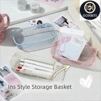 ราคา GONMYI Organizer Basket ตะกร้าเก็บโลหะเรียบง่าย จัดเรียง INS Mini Make Up Sorting Holder Desktop (41775318400)