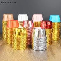 ราคา BOOM 50pcs ฟิล์มอลูมิเนียมวัสดุมัฟฟิน Cupcake ถ้วยกระดาษ Oilproof Cupcake Liner ถ้วยอบถาดกรณี Caissettes Cupcake Wrapper กระดาษงานแต่งงาน TH (54550208616)