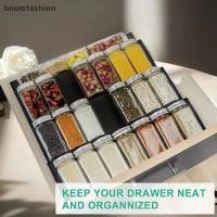 ราคา BOOM 2 4 8PCS ห้องครัวเครื่องเทศลิ้นชัก Organizer ปรับเครื่องเทศ Rack สําหรับขวดเครื่องเทศเครื่องปรุงรสขวดตู้ Pantry ห้องครัว TH (51951076195)