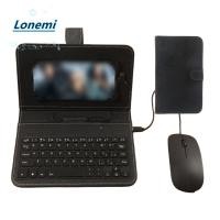 ราคา LONEMI Phone Holder PU Leather Shell Portable Keyboard Mouse Set Bluetooth Mouse Type C Micro Available Home Work Keyboard Home Use (29742843765)