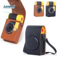 ราคา LONEMI กระเป๋าเก็บของ หนัง PU พร้อมสายคล้องไหล่กล้องทันที สีทึบป้องกันรอยขีดข่วนทนต่อการสึกหรอกระเป๋าสะพายข้างกันกระแทกสําหรับ Kodak Mini Shot 2 Era MS200 Travel (46600894179)