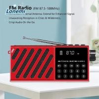 ราคา LONEMI Pocket Digital Player เครื่องรับวิทยุ FM แบบชาร์จไฟได้แบบพกพา ชาร์จ USB TF Card LED Display ลําโพงบลูทูธไร้สาย (56800693191)