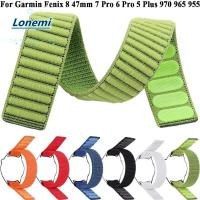 ราคา LONEMI สายนาฬิกา สายไนลอนสร้อยข้อมือนาฬิการะบายอากาศ 22 มม ตะขอห่วงปรับสายรัดข้อมือนุ่มสําหรับ Fenix 8 7 6 Epix 2 Forerunner 970 965 945 935 570 265 255 (40875393084)