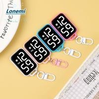 ราคา LONEMI นาฬิกาพวงกุญแจ LED แขวนสไตล์สแควร์จี้ดิจิตอลนาฬิกา จอแสดงผล LED แบบพกพาการเคลื่อนไหวอิเล็กทรอนิกส์นาฬิกาแขวนอิเล็กทรอนิกส์อุปกรณ์เสริม (42375228148)