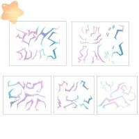 ราคา IMLON 5 ชิ้น เซ็ต รอยสักชั่วคราว สีม่วง อานิเมะ K Pop Demon Hunters ใช้เป็น Prop และสติกเกอร์หน้าสำหรับการแสดงบนเวที (56550130246)