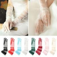 ราคา ถุงมือนิ้วแยก Tulle สำหรับชุดเจ้าสาว ยาว vintage พร้อม Imlon 1 คู่ (56150130231)