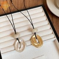 ราคา IMLON สร้อยคอจี้หินรูปไข่ ออกแบบเรขาคณิตสีด้าน พร้อมเชือกปรับขนาดได้ สำหรับสไตล์แฟชั่น (53200327470)