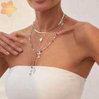 ราคา สร้อยคอโช๊คเกอร์ IMLON แบบฮิปฮอปเรียบง่าย มีจี้ไม้กางเขน Ingemark พู่โซ่โลหะยาว (47150196964)