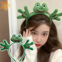 ราคา ที่คาดผมยืดหยุ่นสีเขียว กบ cartoon สำหรับเด็กผู้หญิง (43775825433)