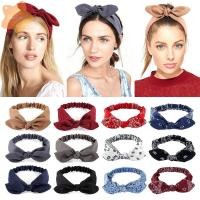 ราคา IMLON ที่คาดผมหูกระต่ายแฟชั่นสตรีผ้าโพกหัวยางยืดผูกปม (43302679045)