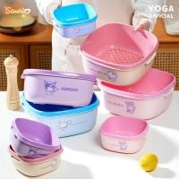 ราคา IMLON Sanrio ตะกร้าระบายน้ํา ตะกร้าซักผ้า Sanrio หนาสี่เหลี่ยม Hollow Out Multifunctioal Double Layer Sundries ตะกร้าจัดระเบียบ (52600132682)