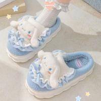 ราคา WETTO รองเท้าแตะตุ๊กตา ฤดูใบไม้ร่วงฤดูหนาว Hello Kitty Purin Sanrio รองเท้าแตะ คุณภาพสูง Kuromi Cinnamoroll Melody Plush รองเท้าบ้านของขวัญวันหยุด (55700978489)