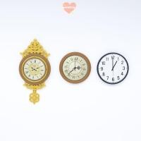 ราคา WETTO นาฬิกาแขวนขนาดเล็ก 1 12 Scale Simple Dollhouse Wall Clock Retro Round จําลองยุโรปสไตล์ตุ๊กตาอุปกรณ์เสริมบ้านตุ๊กตา (56350938969)