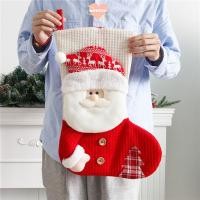 ราคา WETTO Christmas Stocking ขนาดใหญ่ซานตาคลอสเตาผิงตกแต่งถุงเท้า ผู้ถือขนมถักสีแดงสีขาว Xmas ของขวัญกระเป๋า (49700992394)