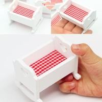 ราคา WETTO เตียงจิ๋วตุ๊กตา เตียงไม้ไม้เนื้อแข็งขนาดเล็ก คุณภาพสูง 1 12 เตียงตุ๊กตาตุ๊กตาตกแต่งตุ๊กตา (53650813786)