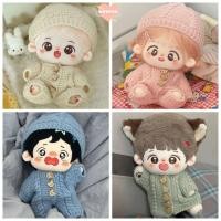 ราคา WETTO เสื้อผ้าตุ๊กตาผ้าฝ้าย 20 ซม เสื้อผ้าน่ารัก DIY เสื้อกันหนาวปุ่ม ชุดหมวกน่ารักคุณภาพสูงอินเทรนด์ (51300828224)