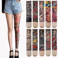 ราคา ถุงเท้าขาเดียวลายพิมพ์ Terrifyin สำหรับผู้หญิง ออกแบบสวยงามเหมือนรอยสัก เหมาะสำหรับฤดูร้อน (47750904003)