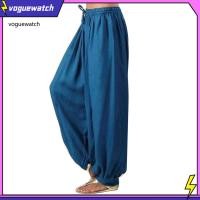 ราคา ชุดโวกทรงหลวมสำหรับผู้หญิง มีเชือกรูด สีทึบ ขา getLong กางเกงโยคะแบบฮาเร็ม (41818274706)