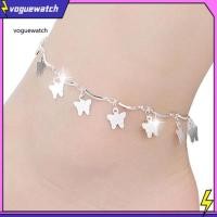 ราคา VOG สร้อยข้อเท้าสำหรับผู้หญิง สแตนเลสเคลือบเงินพร้อมดีไซน์ผีเสื้อและดาว สไตล์ชิค (41369102793)