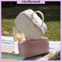 ราคา citydiscount Travel Toiletry Bag with Leak proof Leak proof Toiletry Bag Travel Makeup Bag Organizer Portable Toiletry Case for Women Puffy Cushion Leak proof Washable Cosmetic St (29193535572)