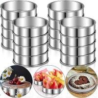 ราคา ร่าเริง 1ชิ้นคู่ม้วนแหวนทาร์ต อุปกรณ์ครัวสแตนเลสมัฟฟินทาร์ตแหวน 8 9 10เซนติเมตรผลไม้พายเค้กคุกกี้สําหรับอาหารทํารอบแหวนแม่พิมพ์ (48051022798)