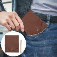 ราคา MERRYIN Multifunctional Compact Wallet Handmade PU Leather Waterproof Slim Minimalist Wallet Built in Pen Slot Front Pocket Wallets Travel (52901231104)