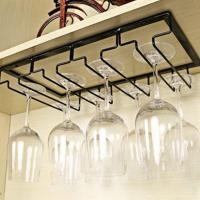 ราคา ร่าเริง ที่วางแก้วไวน์แบบแขวนผนัง ที่วางแก้วองุ่นแบบแขวน ชั้นวางแก้วไวน์ ที่เก็บของสีดําเหล็กศิลปะถ้วยชั้นเก็บของติดผนัง (57851071961)