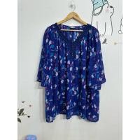 ราคา เสื้อแฟชั่น แขนสามส่วน ผ้าโพลี โทนน้ำเงินลายดอก ขนาด70 30 อ058 ดูภาพให้ชัดเจนก่อนสั่งซื้อ (29887191756)